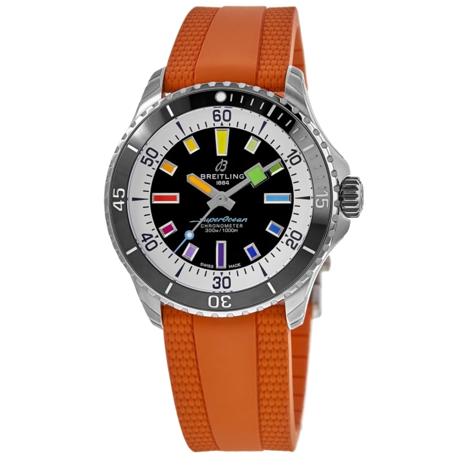 Breitling Superocean Automatic 42 черные циферблаты оранжевый каучуковый ремешок мужские часы A17375211B2S3
Breitling Superocean Automatic 42 черные циферблаты оранжевый каучуковый ремешок мужские часы A17375211B2S3