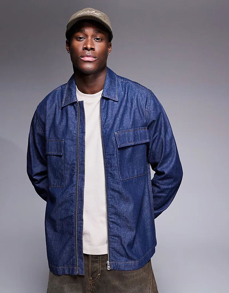 Свободная джинсовая рубашка с накладными карманами синего цвета ASOS DESIGN
Свободная джинсовая рубашка с накладными карманами синего цвета ASOS DESIGN