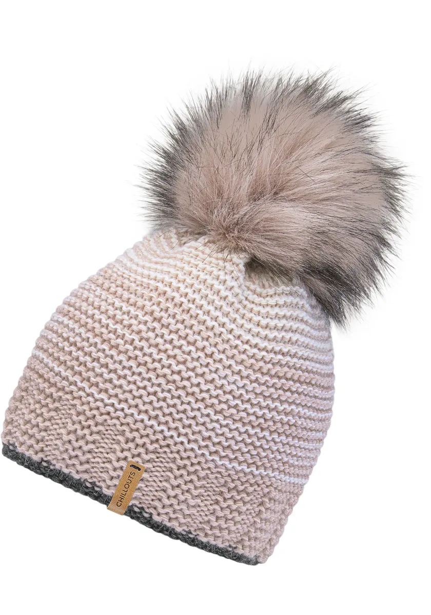 Шапка-помпон для чиллаутов "Klara Hat" со съемным помпоном из искусственного меха Chillouts, цвет Rose
Шапка-помпон для чиллаутов "Klara Hat" со съемным помпоном из искусственного меха Chillouts, цвет Rose