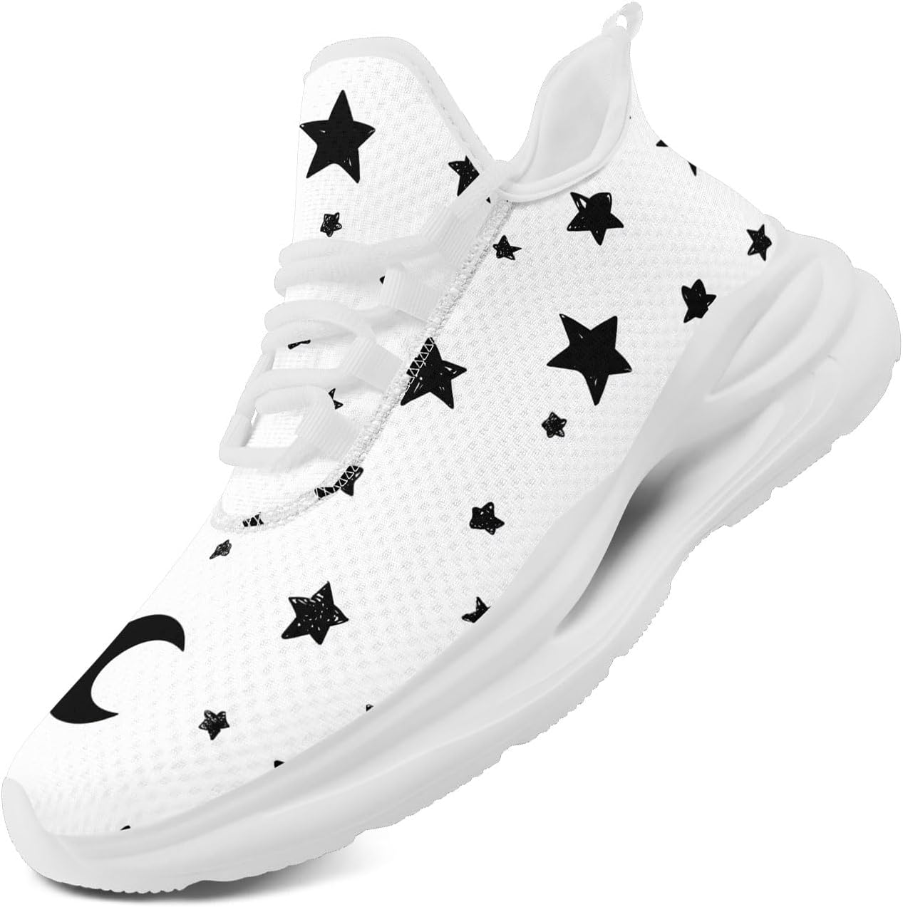Легкие кроссовки AWSOLE с принтом Солнце, Луна, Звезда для женщин и мужчин, дышащая сетка, для бега и ходьбы, модные, комфортные тренировочные, белый/черный
Легкие кроссовки AWSOLE с принтом Солнце, Луна, Звезда для женщин и мужчин, дышащая сетка, для бега и ходьбы, модные, комфортные тренировочные, белый/черный