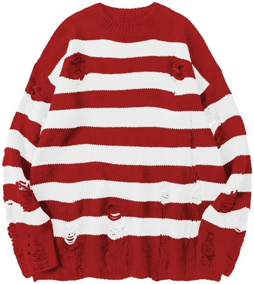 Zadaos Unisex полосатый свитер с ажурными отверстиями
Zadaos Unisex полосатый свитер с ажурными отверстиями