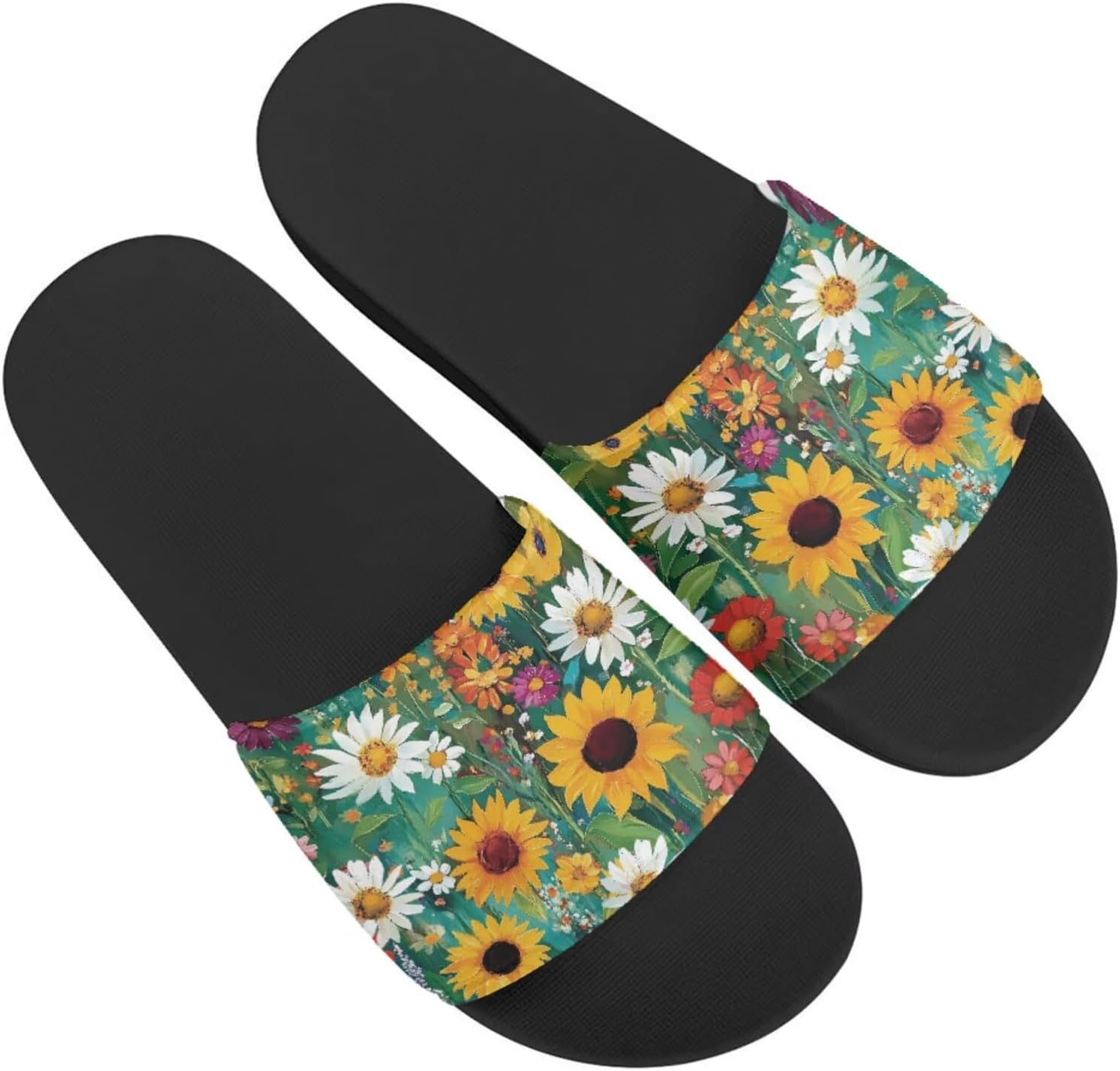 Тапочки Howilath с оригинальным узором для женщин и мужчин, нескользящие шлепанцы с одной лямкой, открытый носок, мягкая подошва, плоские сандалии, Aesthetic Sunflower & Daisy
Тапочки Howilath с оригинальным узором для женщин и мужчин, нескользящие шлепанцы с одной лямкой, открытый носок, мягкая подошва, плоские сандалии, Aesthetic Sunflower & Daisy