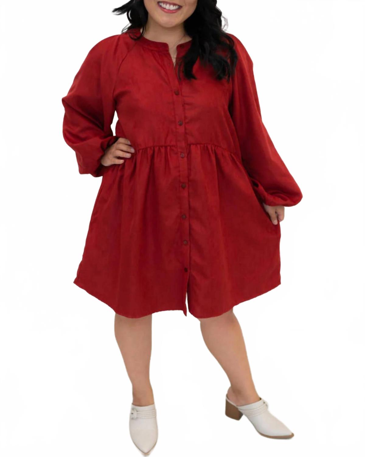 Даллас Платье с застежкой на пуговицах в прохладном красном Jodifl
Даллас Платье с застежкой на пуговицах в прохладном красном Jodifl