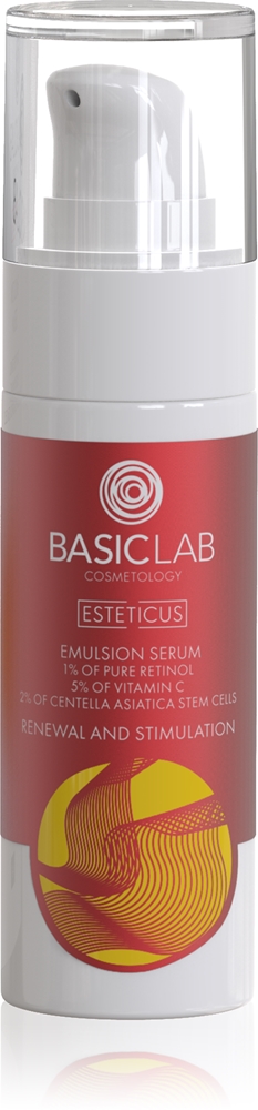 Ночная эмульсия для восстановления поверхности кожи с легкой текстурой от Cosmetology Esteticus Basiclab, 1% pure retinol 30 мл
Ночная эмульсия для восстановления поверхности кожи с легкой текстурой от Cosmetology Esteticus Basiclab, 1% pure retinol 30 мл