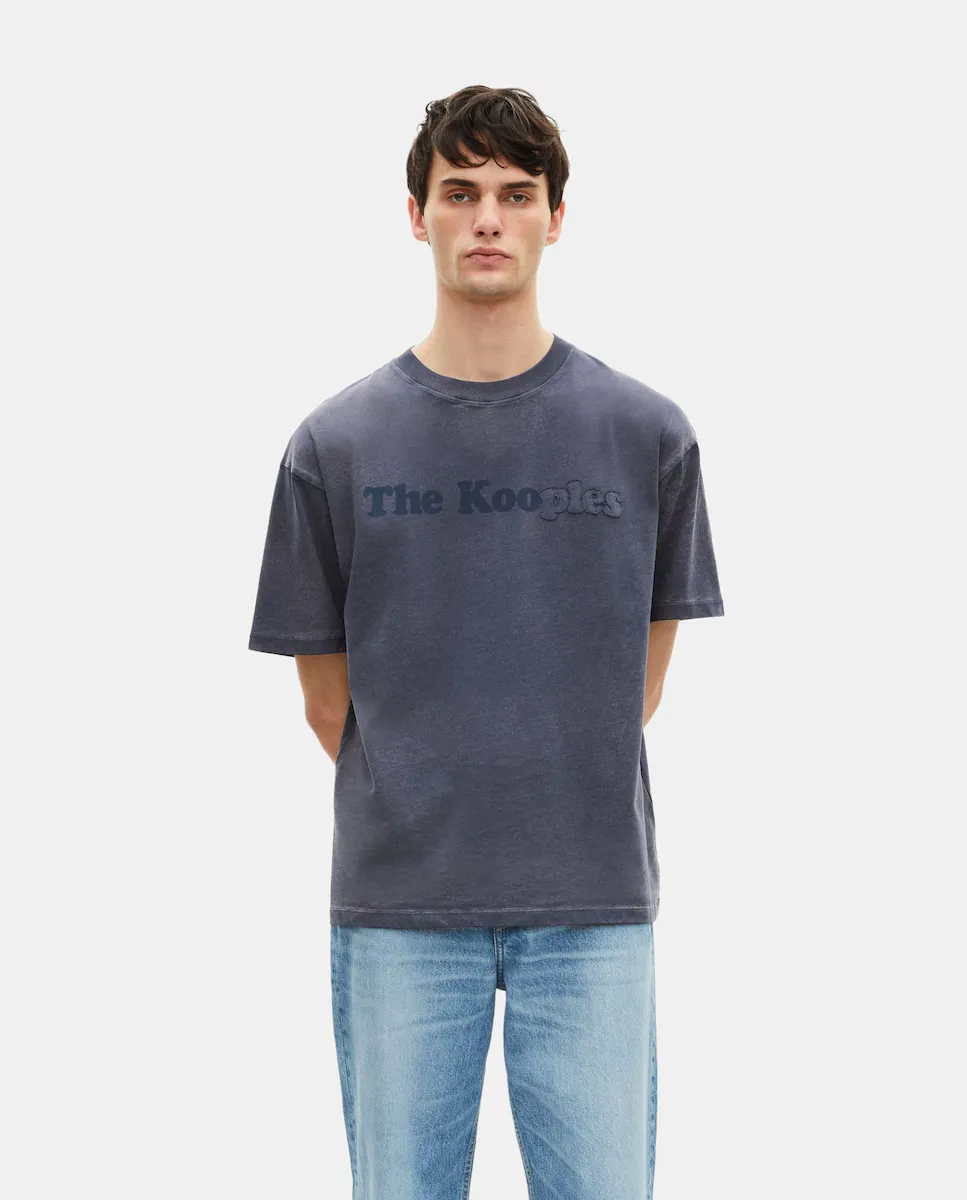 Мужская футболка с короткими рукавами и логотипом спереди The Kooples, синий
Мужская футболка с короткими рукавами и логотипом спереди The Kooples, синий