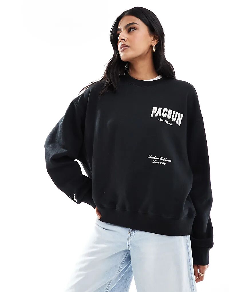 Pacsun los angeles свитер с круглым вырезом в черном цвете 
Pacsun los angeles свитер с круглым вырезом в черном цвете