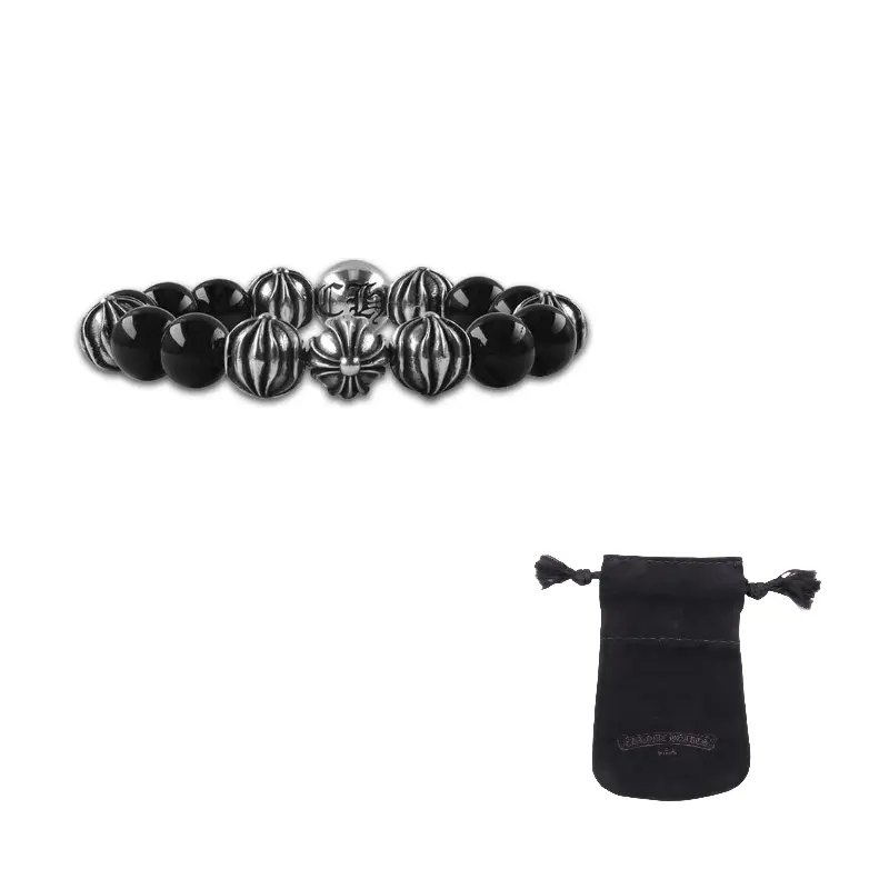 Обсидиановый браслет унисекс Chrome Hearts, черный
Обсидиановый браслет унисекс Chrome Hearts, черный