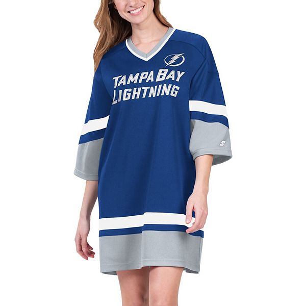 Женское синее платье-кроссовки Tampa Bay Lightning Hurry-Up Offense с V-образным вырезом и короткими рукавами Starter
Женское синее платье-кроссовки Tampa Bay Lightning Hurry-Up Offense с V-образным вырезом и короткими рукавами Starter