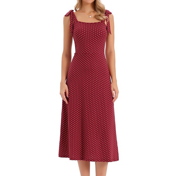 Платье для женщин в горошек с завязкой на плече, без рукавов, силуэт а-силуэт, элегантное макси Inspire Chic
Платье для женщин в горошек с завязкой на плече, без рукавов, силуэт а-силуэт, элегантное макси Inspire Chic