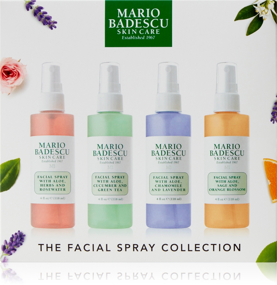 Подарочный набор спреев для лица The Face Spray Collection Mario Badescu
Подарочный набор спреев для лица The Face Spray Collection Mario Badescu
