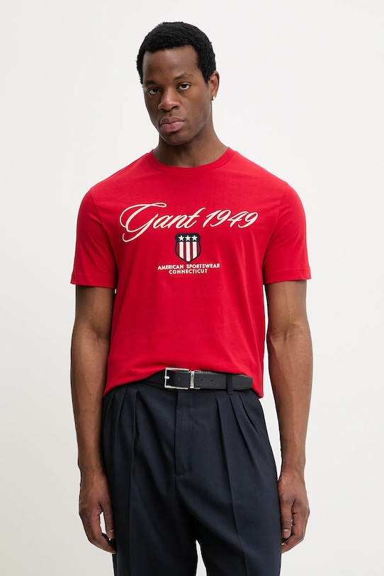 Хлопковая футболка Gant, красный
Хлопковая футболка Gant, красный