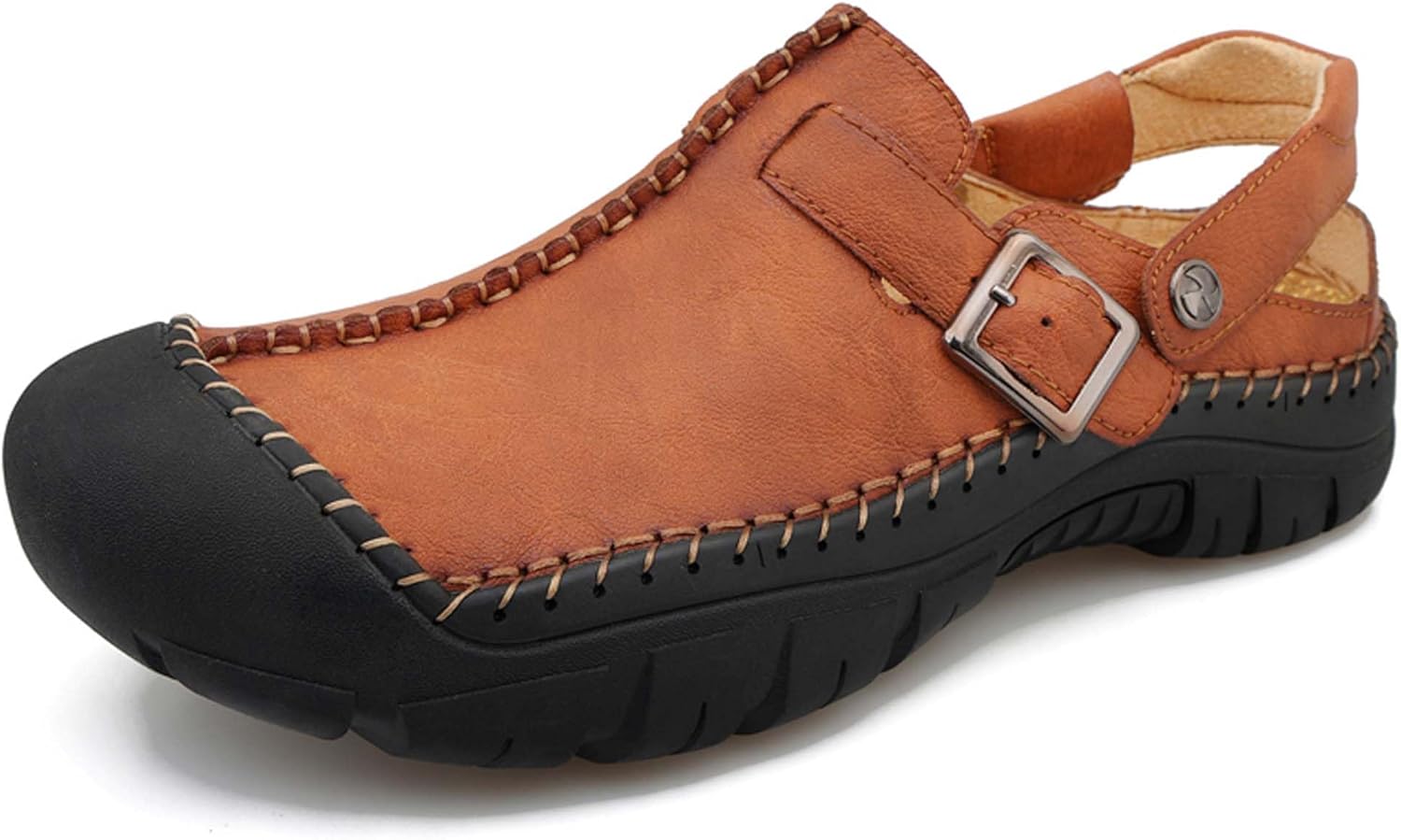 Мужские сандалии Vtiao, премиум-класса, кожаные, ручная строчка, дизайн в виде парусника, с закрытым носком, босоножки для мужчин, сандалии, мягкие и дышащие, противоскользящие, износостойкие и прочные, коричневый
Мужские сандалии Vtiao, премиум-класса, кожаные, ручная строчка, дизайн в виде парусника, с закрытым носком, босоножки для мужчин, сандалии, мягкие и дышащие, противоскользящие, износостойкие и прочные, коричневый