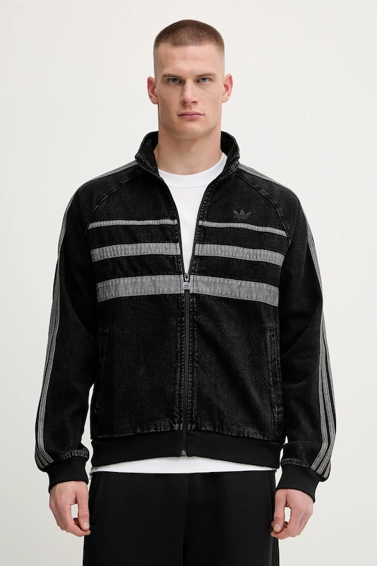 Джинсовая толстовка First TT Denim Adidas Originals, черный 
Джинсовая толстовка First TT Denim Adidas Originals, черный