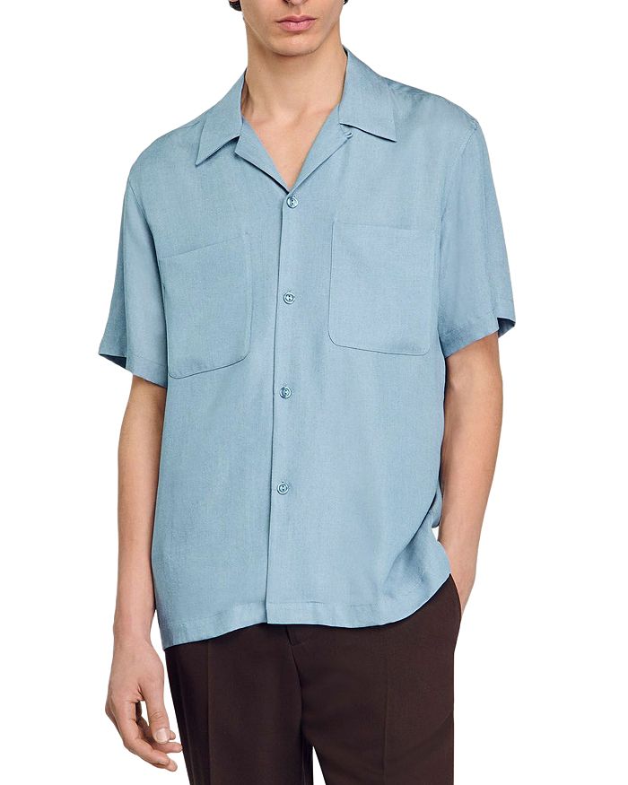Карманная рубашка свободного кроя на пуговицах Sandro, синий
Карманная рубашка свободного кроя на пуговицах Sandro, синий