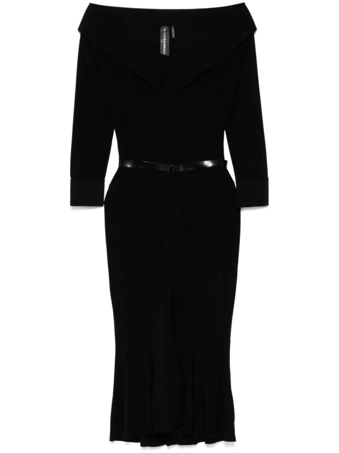 Платье с поясом от Norma Kamali, черный
Платье с поясом от Norma Kamali, черный