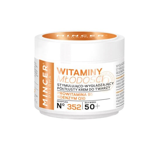 Витамины молодости 50+, стимулирующий и разглаживающий полужирный крем №352, 50 мл Mincer Pharma
Витамины молодости 50+, стимулирующий и разглаживающий полужирный крем №352, 50 мл Mincer Pharma