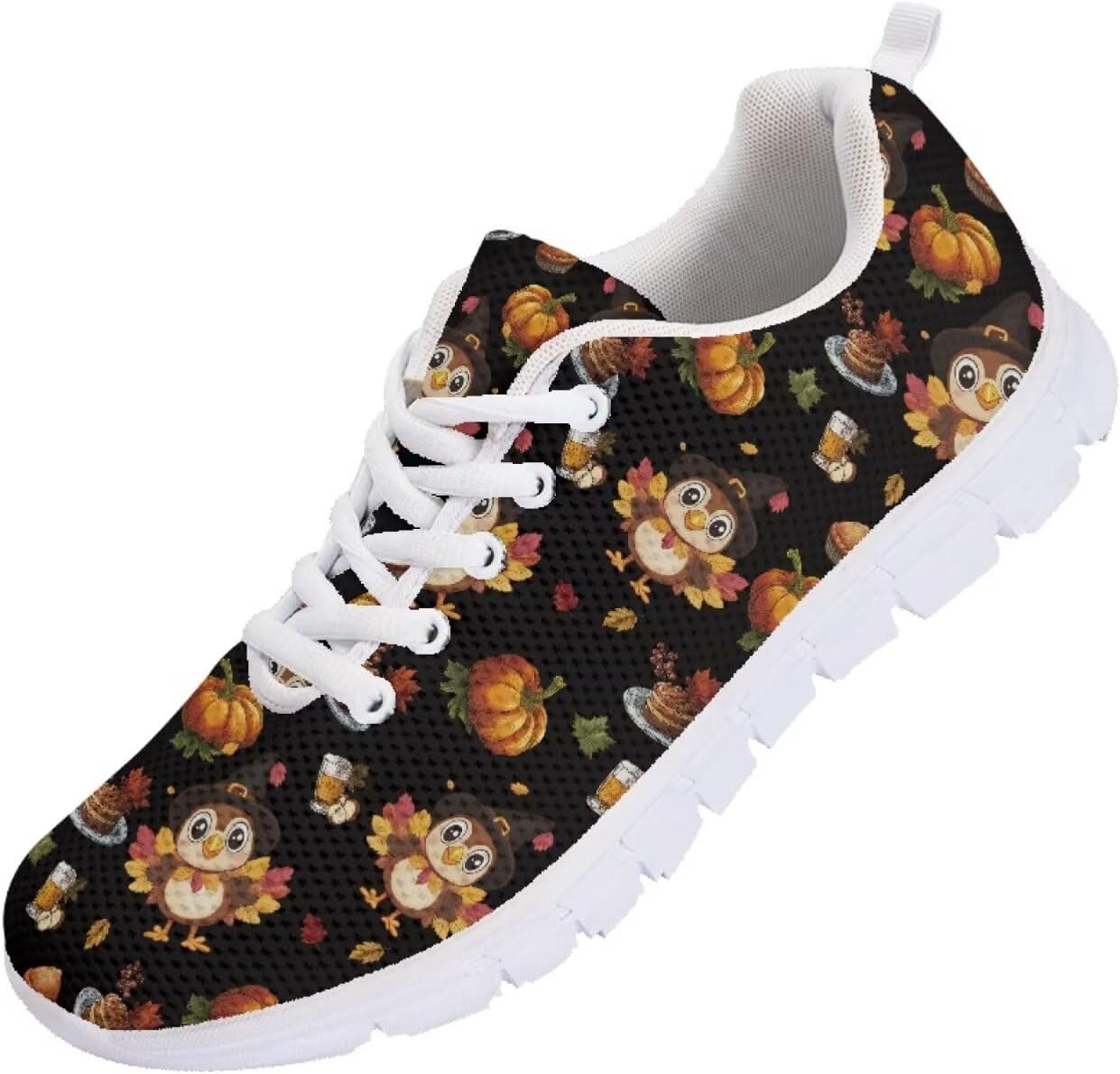 Кроссовки Forchrinse на Хэллоуин для женщин и мужчин, дышащие, с шнуровкой, для прогулок, повседневные сетчатые, противоскользящие теннисные туфли, Thanksgiving Turkey Pumpkin
Кроссовки Forchrinse на Хэллоуин для женщин и мужчин, дышащие, с шнуровкой, для прогулок, повседневные сетчатые, противоскользящие теннисные туфли, Thanksgiving Turkey Pumpkin