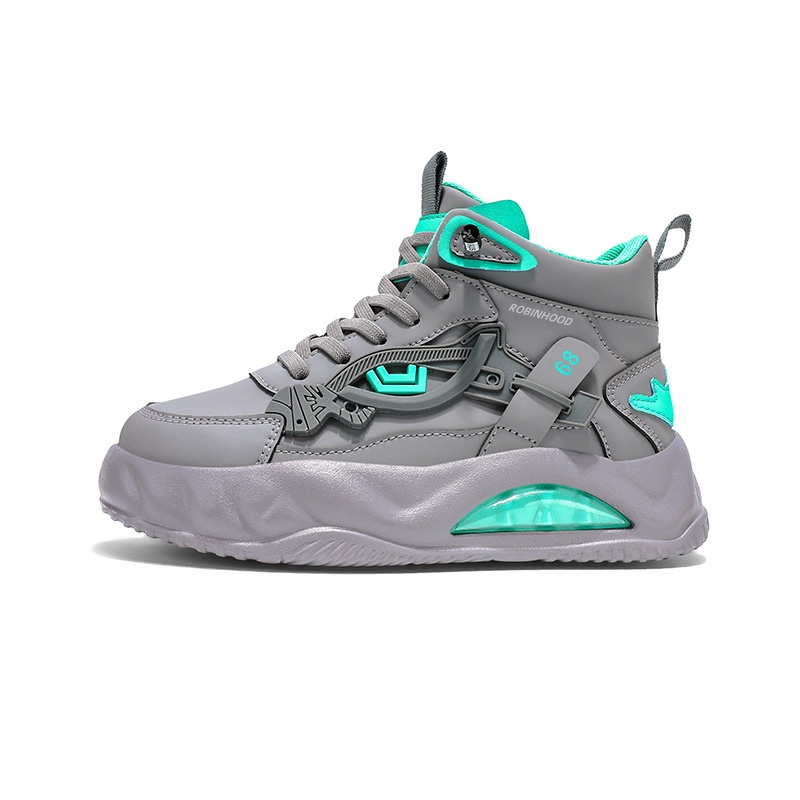 Модные противоскользящие, устойчивые к истиранию, с амортизацией высокие детские кроссовки для скейтбординга Kids' ROBINHOOD, серый
Модные противоскользящие, устойчивые к истиранию, с амортизацией высокие детские кроссовки для скейтбординга Kids' ROBINHOOD, серый