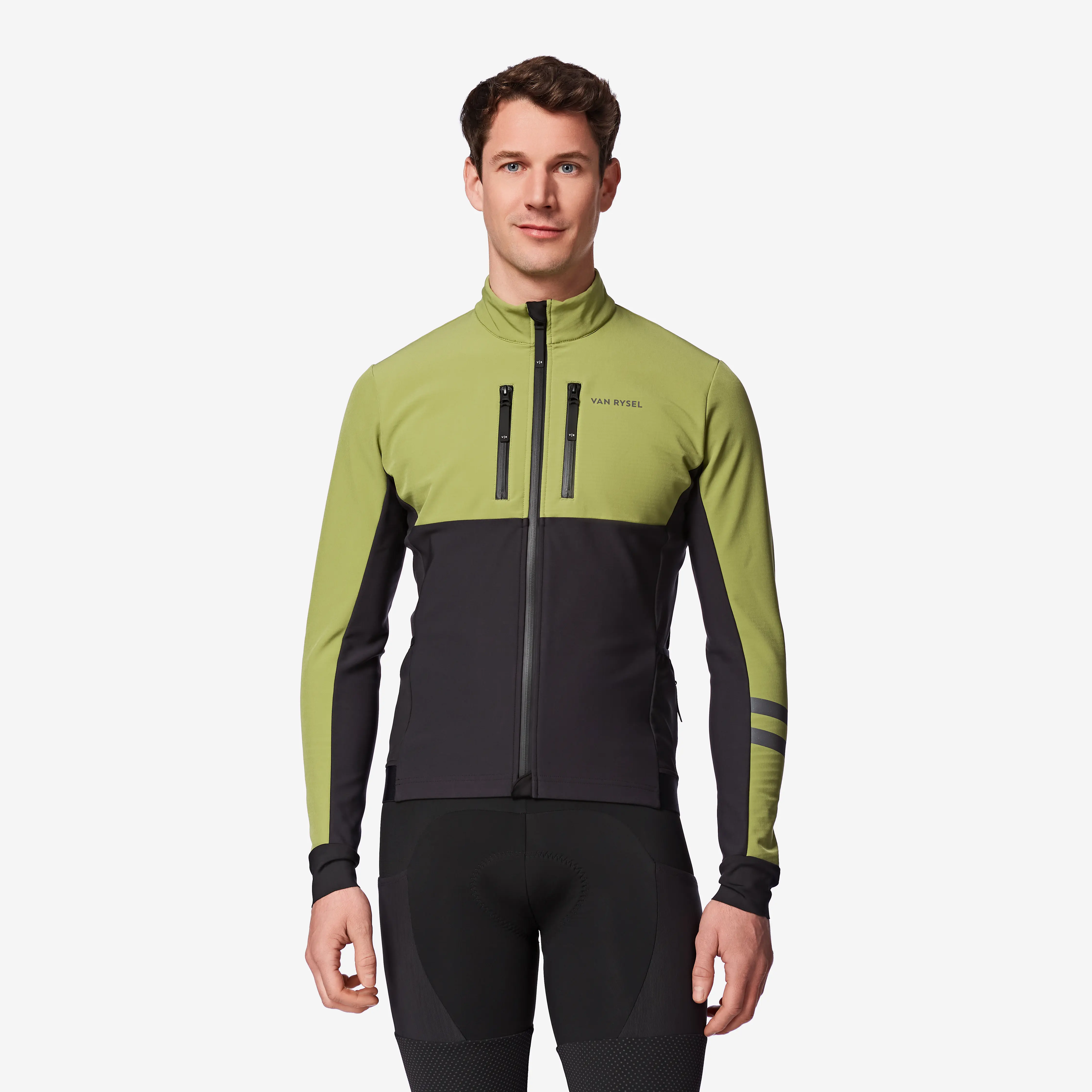 Мужская зимняя дорожная велокуртка Van Rysel с длинным рукавом EDR в комбинации чёрного и зелёного
Мужская зимняя дорожная велокуртка Van Rysel с длинным рукавом EDR в комбинации чёрного и зелёного