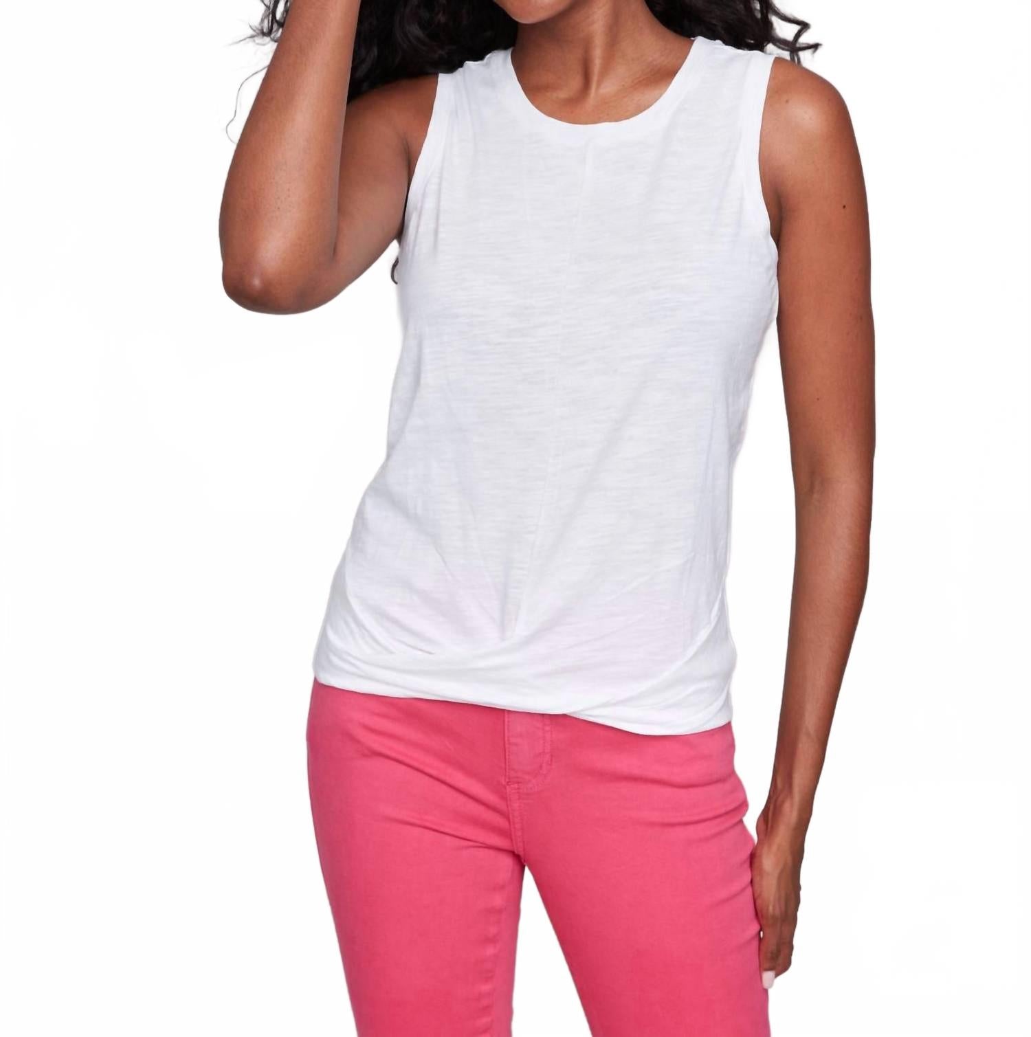 Белая майка из хлопка с узелками и фактурной нитью CHARLIE B
Белая майка из хлопка с узелками и фактурной нитью CHARLIE B