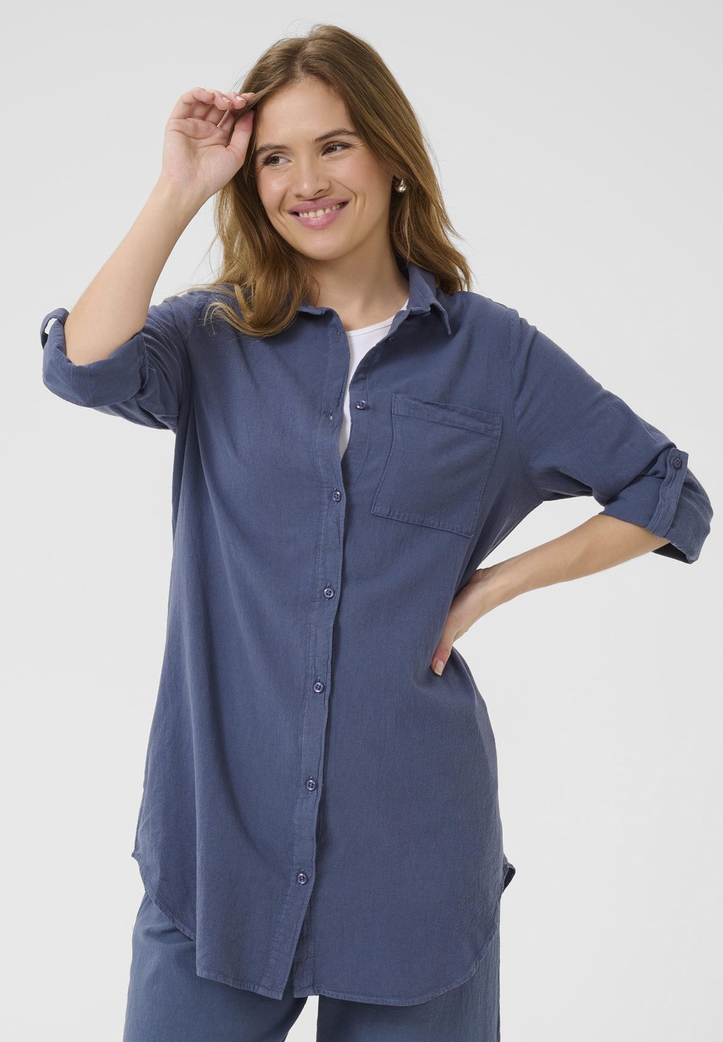 Блузка на пуговицах KANAYA Kaffe, синий
Блузка на пуговицах KANAYA Kaffe, синий