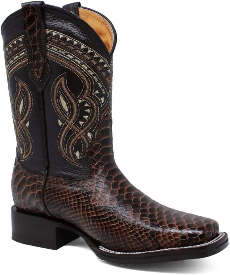 Мужские экзотические ковбойские ботинки из змеиной кожи с принтом питона с квадратным носком- коричневые Generic
Мужские экзотические ковбойские ботинки из змеиной кожи с принтом питона с квадратным носком- коричневые Generic