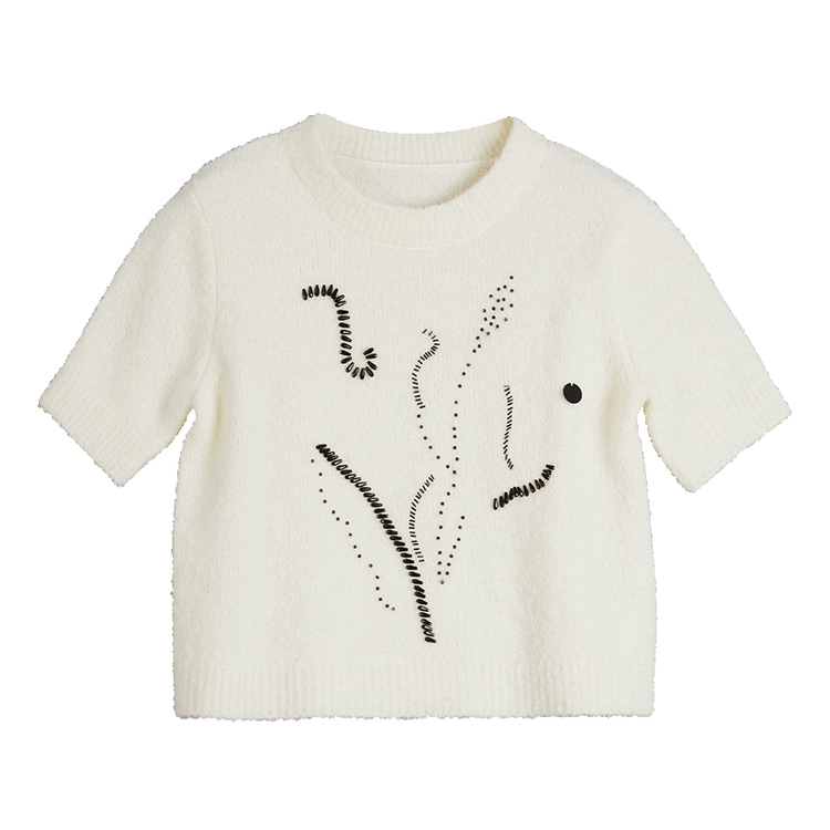 ELLE Толстый белый свитер с круглым вырезом для женщин
ELLE Толстый белый свитер с круглым вырезом для женщин