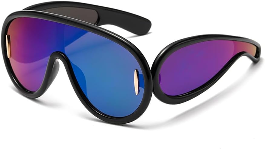 Спортивные панк-очки, большие солнцезащитные очки в стиле стимпанк, женские и мужские, с индивидуальным дизайном, очки-маска с защитой от УФ-излучения UV400 HYYZZC, Black Green
Спортивные панк-очки, большие солнцезащитные очки в стиле стимпанк, женские и мужские, с индивидуальным дизайном, очки-маска с защитой от УФ-излучения UV400 HYYZZC, Black Green