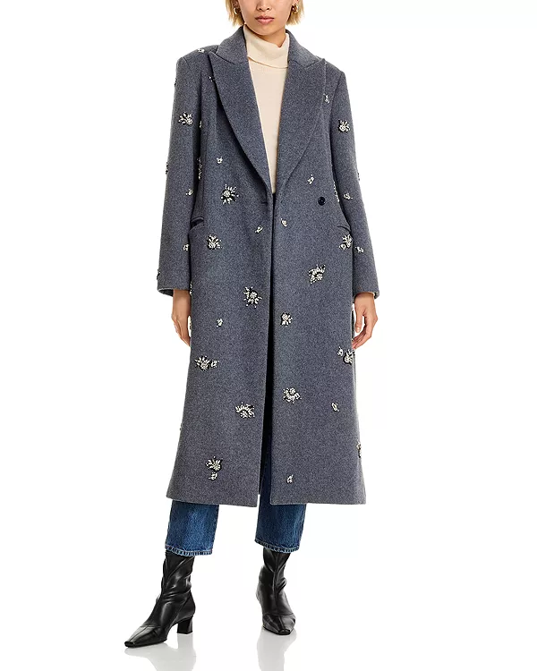 Пальто Gianni, украшенное стразами Simkhai, серый
Пальто Gianni, украшенное стразами Simkhai, серый