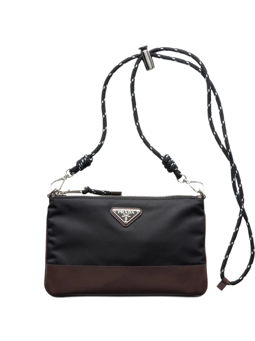 Сумка на плечо с треугольным логотипом Prada, черный
Сумка на плечо с треугольным логотипом Prada, черный