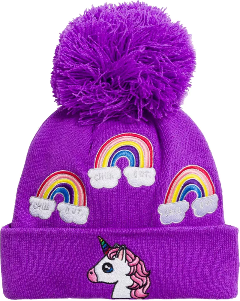 Детская шапка с помпоном в виде единорога из черепашьего меха Turtle Fur, цвет Grape 
Детская шапка с помпоном в виде единорога из черепашьего меха Turtle Fur, цвет Grape