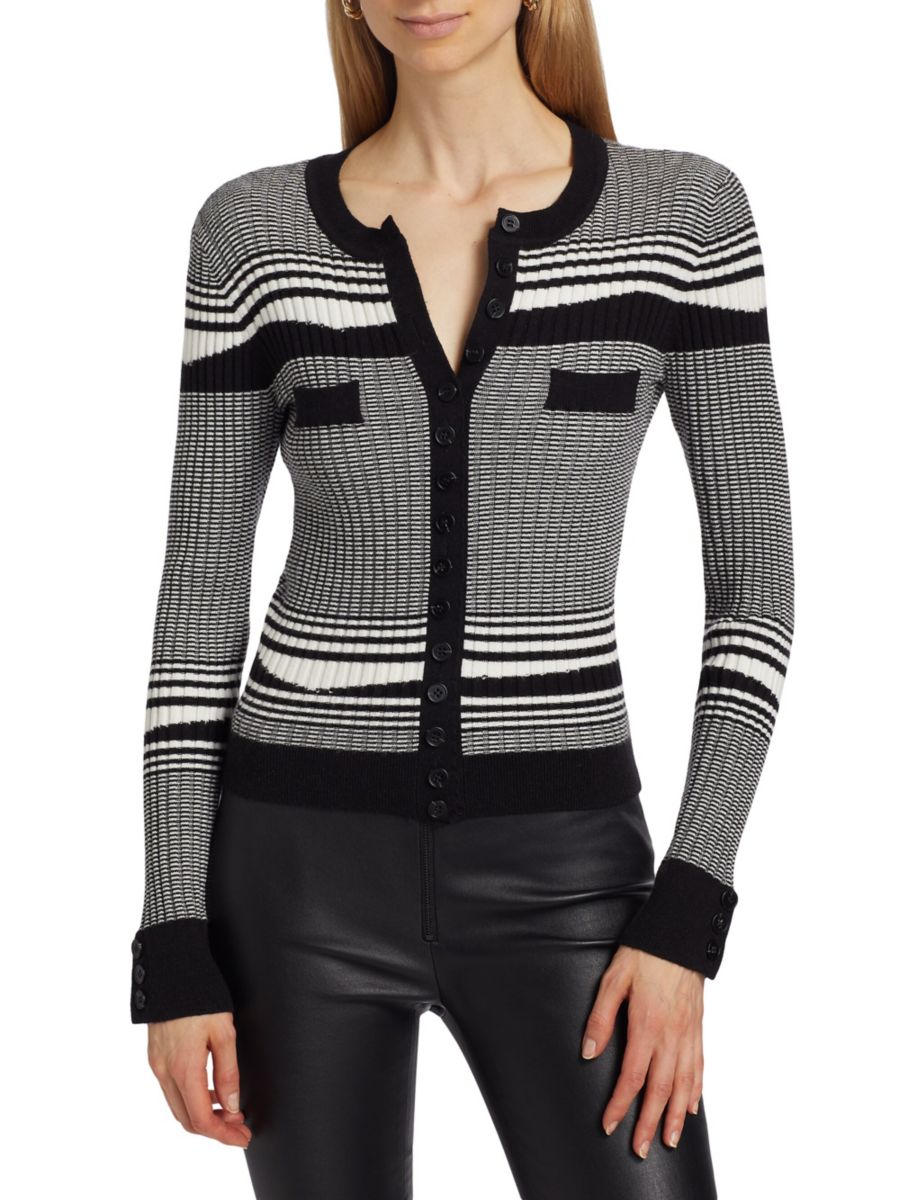 Кардиган в рубчик в полоску Beatrix Generation Love, белый/черный
Кардиган в рубчик в полоску Beatrix Generation Love, белый/черный