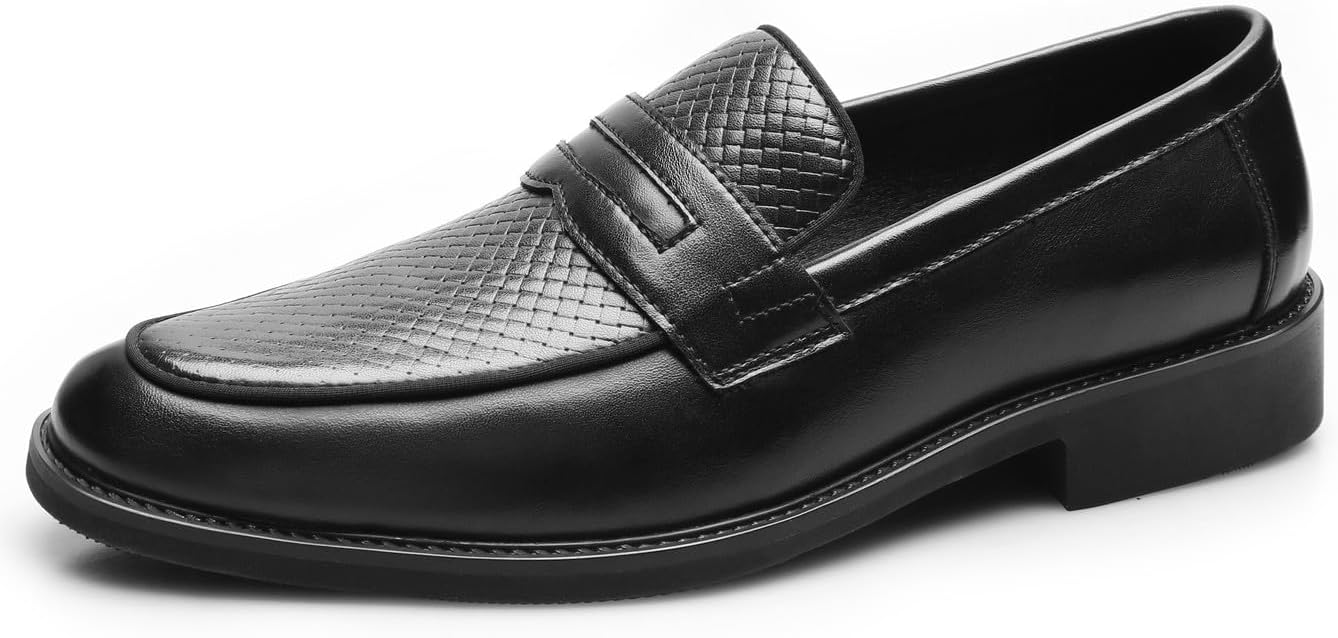 Мужские лоферы Santimon, повседневные туфли без шнурков для прогулок, свадьбы, выпускного, формальные лоферы с пенни, кожаные мокасины под смокинг для мужчин, черный
Мужские лоферы Santimon, повседневные туфли без шнурков для прогулок, свадьбы, выпускного, формальные лоферы с пенни, кожаные мокасины под смокинг для мужчин, черный