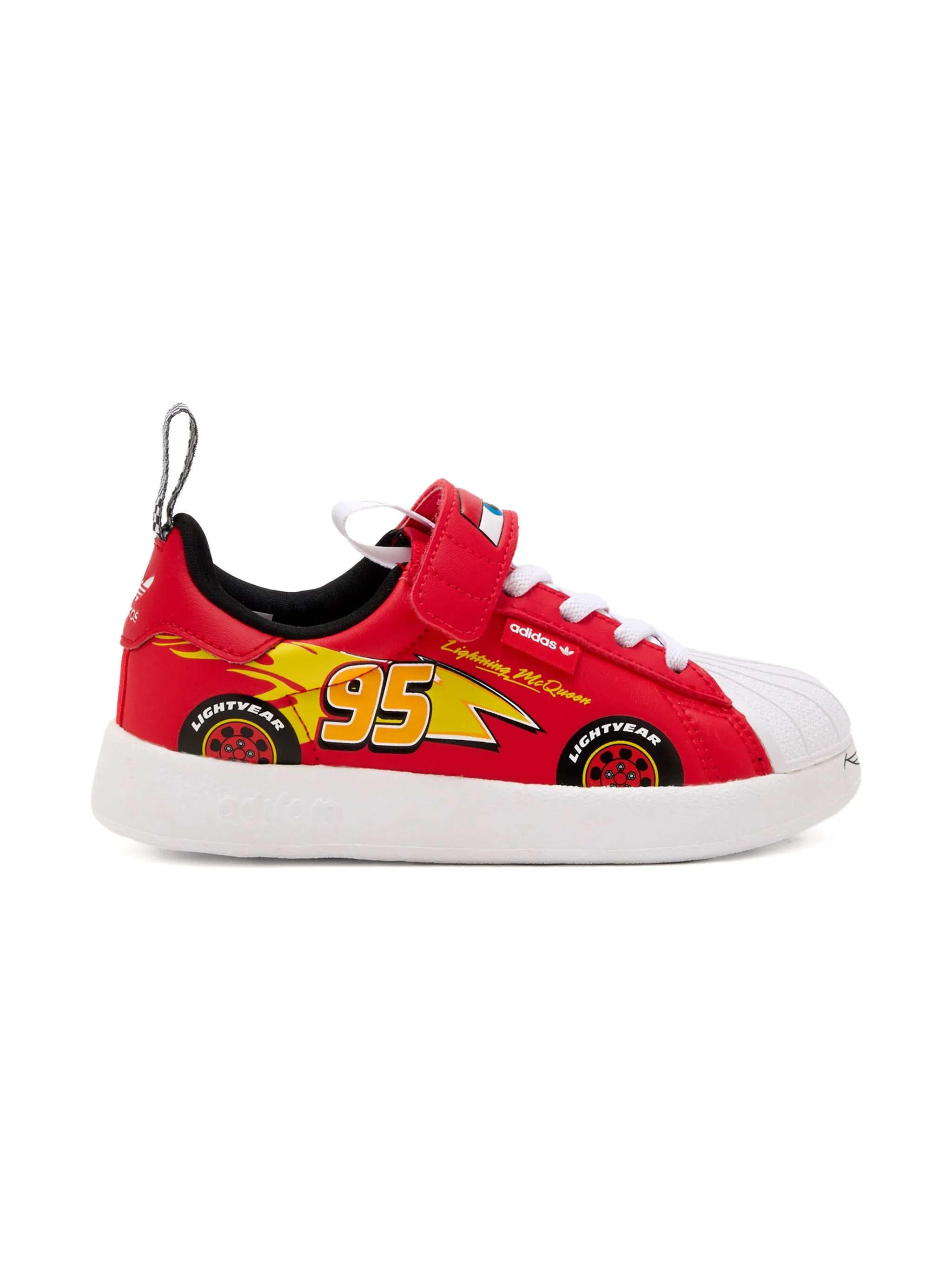 Кроссовки Lightning Mcqueen Superstar из коллаборации с Pixar Cars Adidas Kids, красный
Кроссовки Lightning Mcqueen Superstar из коллаборации с Pixar Cars Adidas Kids, красный