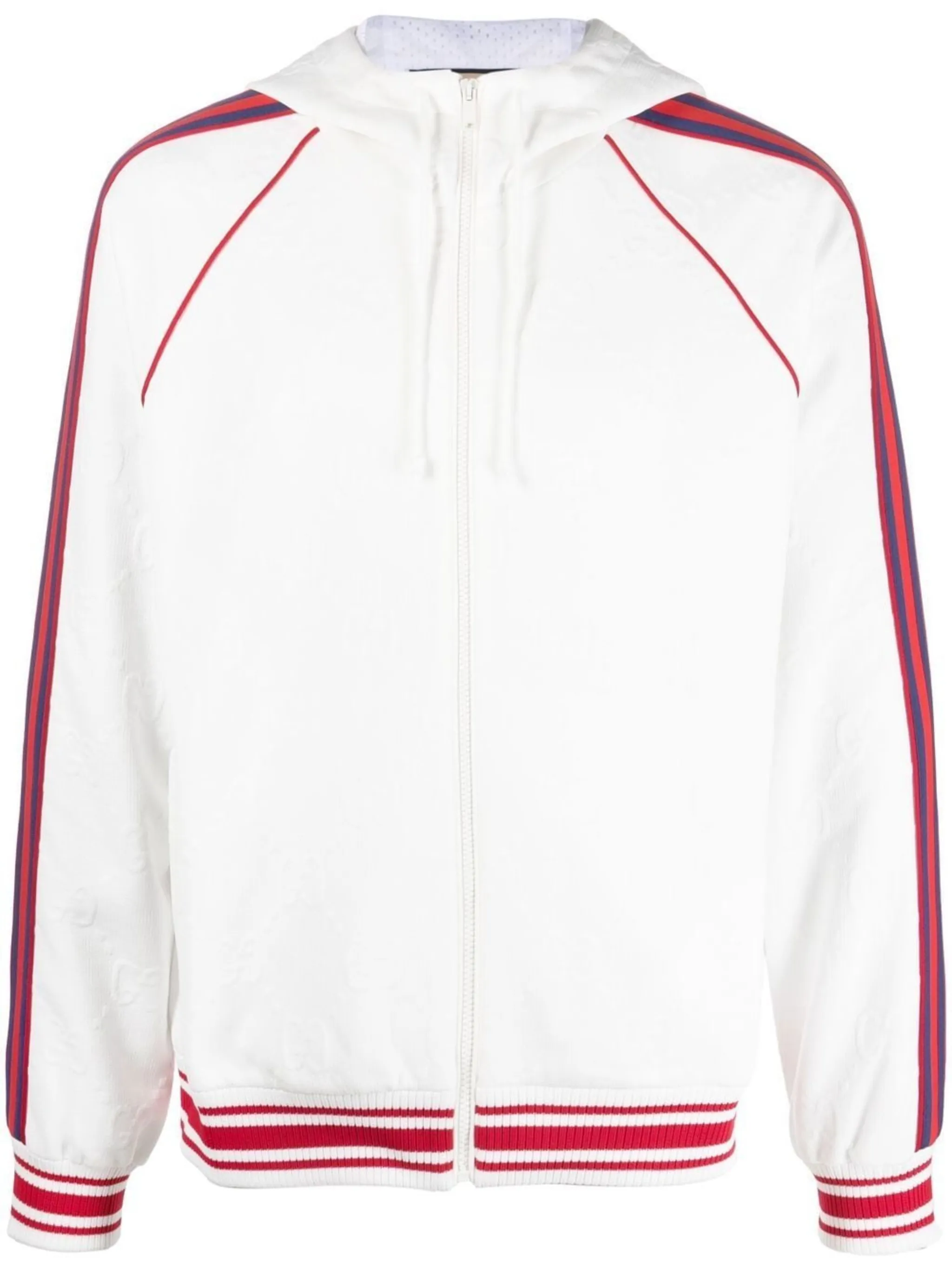 Худи на молнии с отделкой Web Gucci, белый
Худи на молнии с отделкой Web Gucci, белый