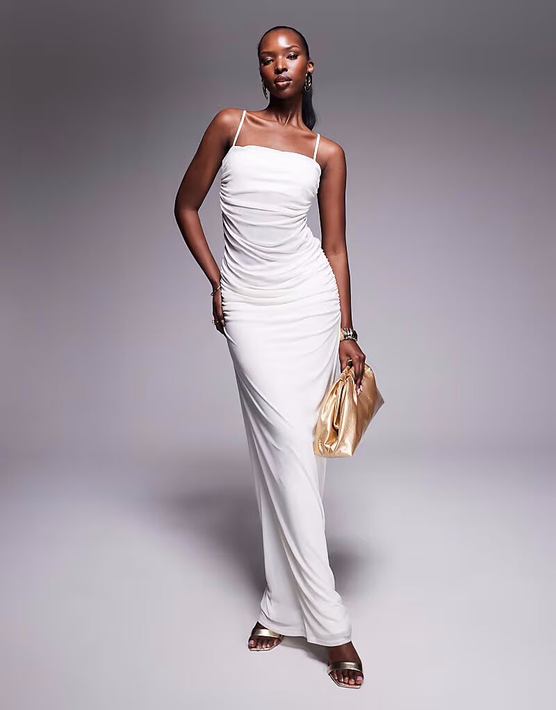 Платье мидакси AFRM из сетки с прозрачной талией и сборками белого цвета
Платье мидакси AFRM из сетки с прозрачной талией и сборками белого цвета