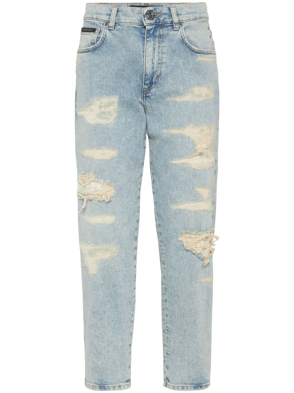 Укороченные джинсы с прорезями Philipp Plein, синий
Укороченные джинсы с прорезями Philipp Plein, синий