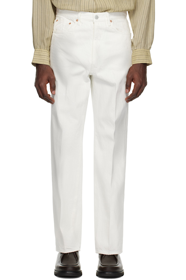 Джинсы с вырезом под скейтерские кеды Kaptain Sunshine, белый
Джинсы с вырезом под скейтерские кеды Kaptain Sunshine, белый