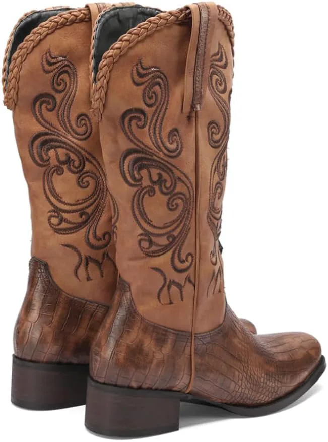 Мужские ковбойские ботинки с квадратным носком, вышивкой и прочной западной отделкой, мужская обувь Generic, коричневый
Мужские ковбойские ботинки с квадратным носком, вышивкой и прочной западной отделкой, мужская обувь Generic, коричневый