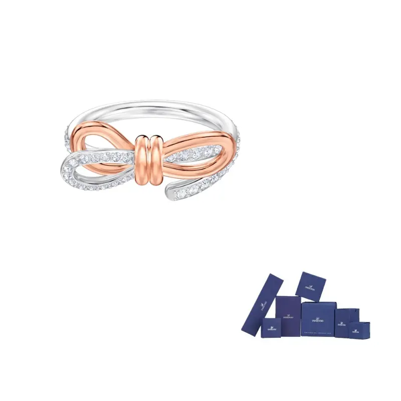 Кольцо с бантом Lifelong Bow Rings Swarovski, серебряный/розовое золото
Кольцо с бантом Lifelong Bow Rings Swarovski, серебряный/розовое золото