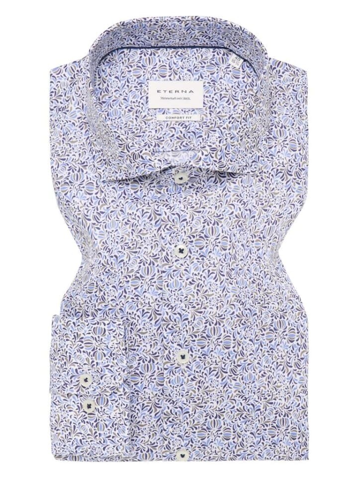Рубашка Eterna Langarmhemd, светло-синий 
Рубашка Eterna Langarmhemd, светло-синий