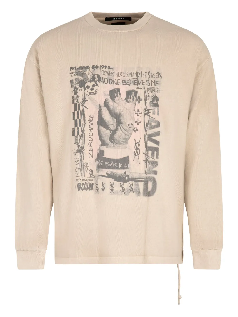 Лонгслив с графическим принтом Ksubi, нейтральный
Лонгслив с графическим принтом Ksubi, нейтральный