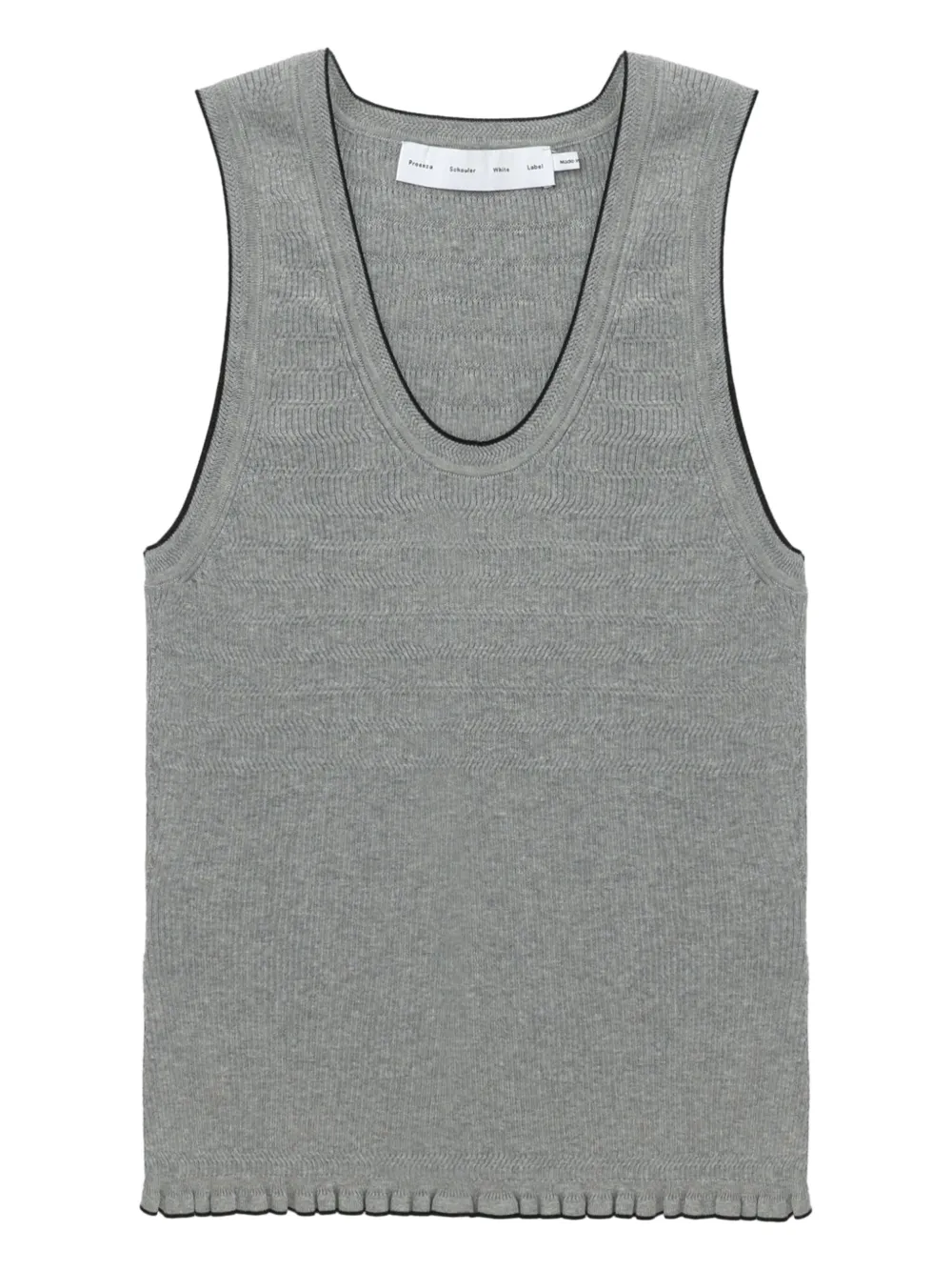 Топ в рубчик с оборками Proenza Schouler White Label, серый
Топ в рубчик с оборками Proenza Schouler White Label, серый