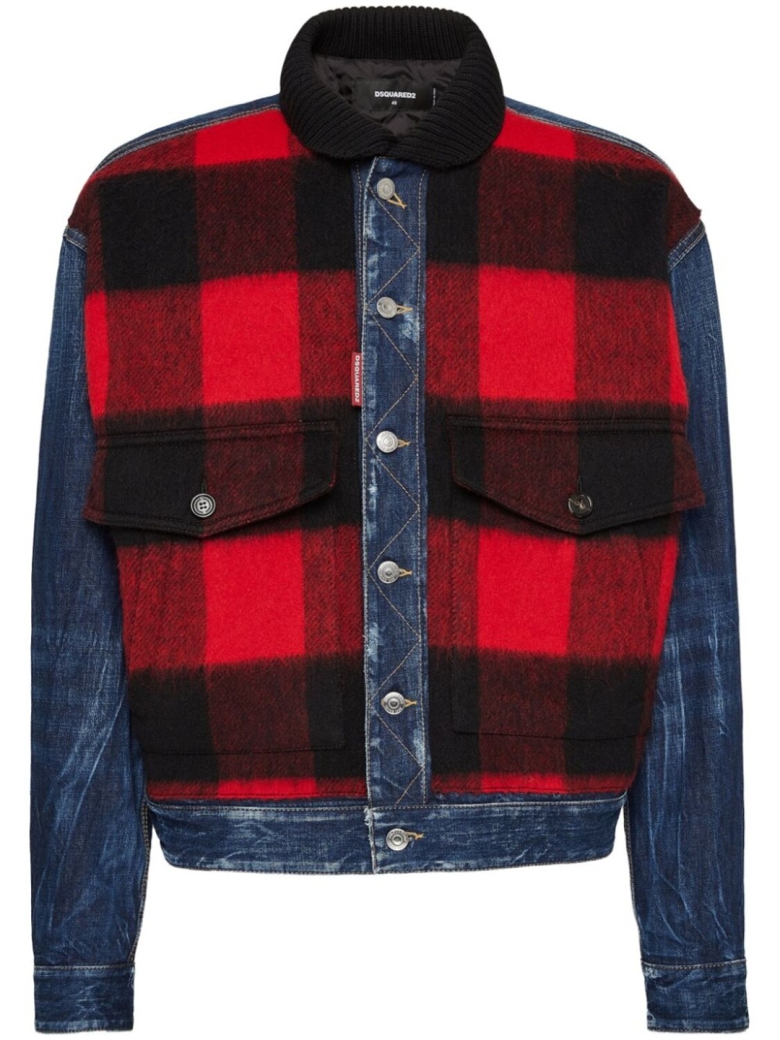 DSQUARED2 джинсовая куртка в клетку, синий
DSQUARED2 джинсовая куртка в клетку, синий