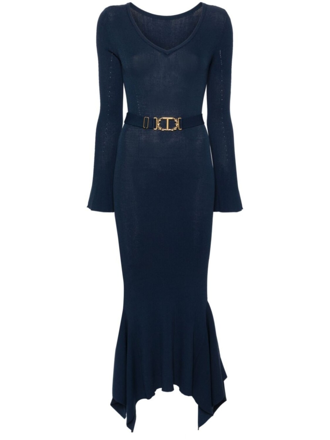 TWINSET платье миди с оборками и поясом, синий
TWINSET платье миди с оборками и поясом, синий