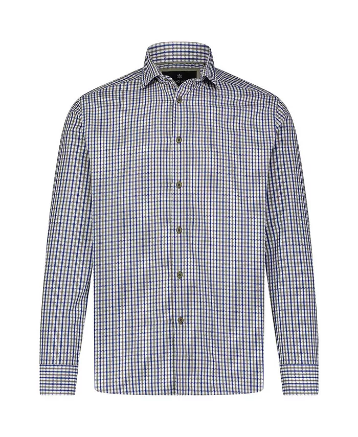 Мужская голубая рубашка с принтом в клетку с длинным рукавом Luchiano Visconti, синий
Мужская голубая рубашка с принтом в клетку с длинным рукавом Luchiano Visconti, синий