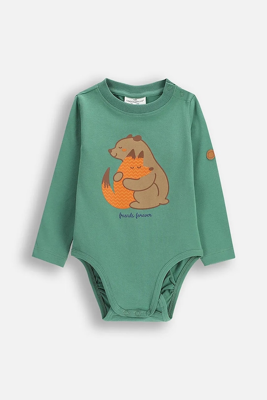 Детский боди с хлопком Coccodrillo, зеленый
Детский боди с хлопком Coccodrillo, зеленый