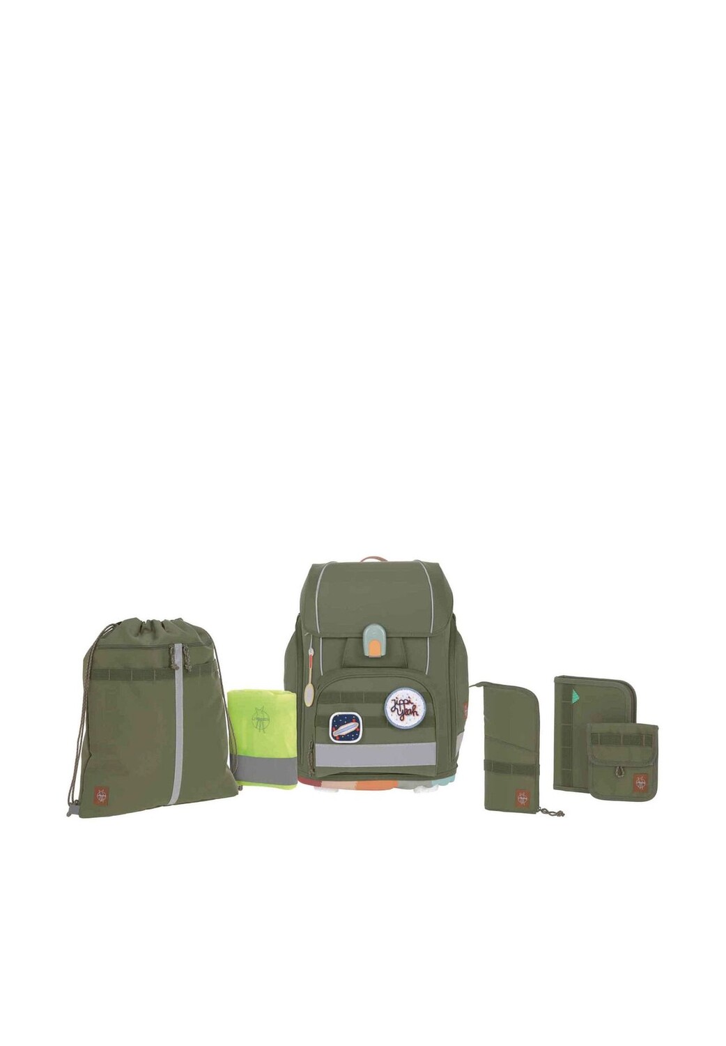 Школьный комплект Boxy Unique - школьная сумка 7 шт LÄSSIG, оливковый 
Школьный комплект Boxy Unique - школьная сумка 7 шт LÄSSIG, оливковый