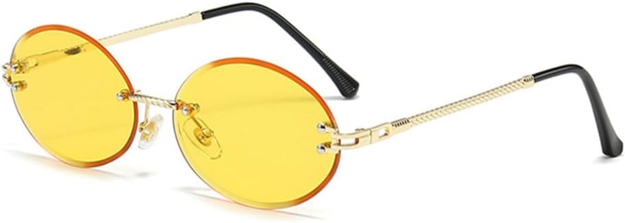 Овальные солнцезащитные очки без оправы для женщин, маленькая металлическая оправа, прозрачные линзы цвета океана, винтажные солнцезащитные очки для женщин generic, Yellow
Овальные солнцезащитные очки без оправы для женщин, маленькая металлическая оправа, прозрачные линзы цвета океана, винтажные солнцезащитные очки для женщин generic, Yellow