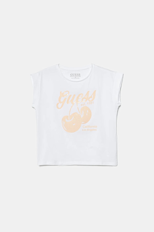 Детская футболка Guess, белый 
Детская футболка Guess, белый